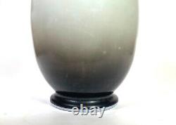 Baccarat French Magnolia Floral Ombré Opaline Glass Vase