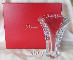 Baccarat Gingko Vase Brand New In Box Clear Crystal #1792567 French Save$$ F/sh