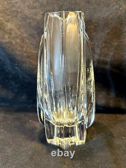 Baccarat Hand Blown Art Deco Lead Crystal Glass Vase France 7