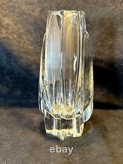 Baccarat Hand Blown Art Deco Lead Crystal Glass Vase France 7