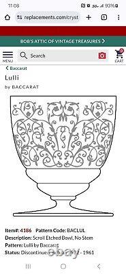 Baccarat Lulli Extra Large Old Fashioned Glass Or Low Vase Extremely Rare 1930s
