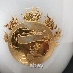 Baccarat Opaline Glass Vase Japonisme King France 12 Rare