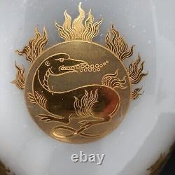 Baccarat Opaline Glass Vase Japonisme King France 12 Rare