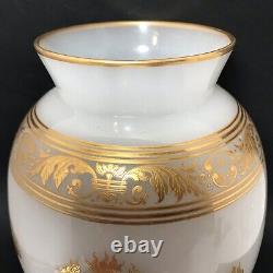Baccarat Opaline Glass Vase Japonisme King France 12 Rare