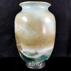 Baccarat Opaline Ship Vase 1880 antique french milk art glass nautical french