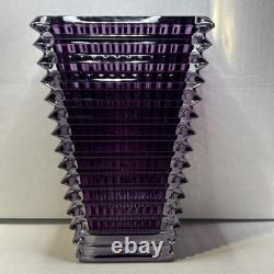 Baccarat Small Rectangular EYE Vase, Amethyst, Exquisite Color
