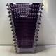 Baccarat Small Rectangular EYE Vase, Amethyst, Exquisite Color