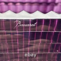 Baccarat Small Rectangular EYE Vase, Amethyst, Exquisite Color