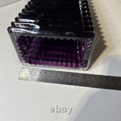 Baccarat Small Rectangular EYE Vase, Amethyst, Exquisite Color