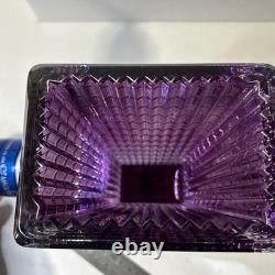 Baccarat Small Rectangular EYE Vase, Amethyst, Exquisite Color