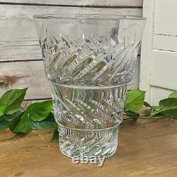Baccarat Toscana Crystal Clear Flower Vase Art Glass 9 x 7 HUGE HEAVY France