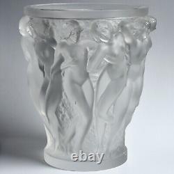 Bacchantes Vase by LALIQUE France Signed Post 1980