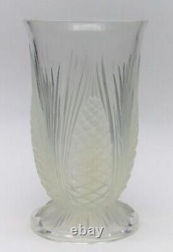 Beautiful Antique Art Deco VERLYS Glass Opalescent Pinecone Vase ca 1930 Signed