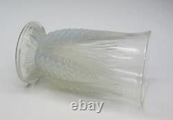 Beautiful Antique Art Deco VERLYS Glass Opalescent Pinecone Vase ca 1930 Signed