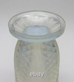 Beautiful Antique Art Deco VERLYS Glass Opalescent Pinecone Vase ca 1930 Signed