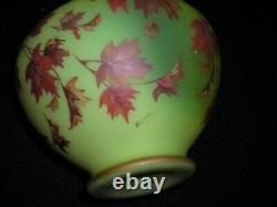 Beautiful Antique Signed French Art Glass Vase 13 Tall