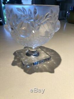 Beautiful Lalique France Dampierre Crystal Candy Dish /Vase! Beautiful Birds