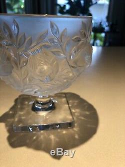 Beautiful Lalique France Dampierre Crystal Candy Dish /Vase! Beautiful Birds