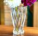 Beautiful Vintage 1960s French SAINT LOUIS 7 Crystal Cut Clear VASE Signed