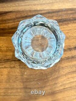 Beautiful Vintage 1960s French SAINT LOUIS 7 Crystal Cut Clear VASE Signed