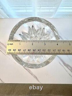 Beautiful Vintage 1960s French SAINT LOUIS 7 Crystal Cut Clear VASE Signed