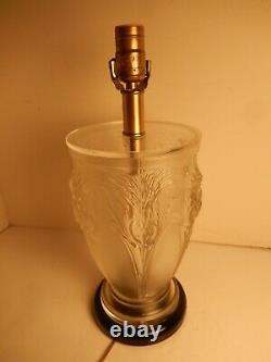 Beautiful Vintage French Verlys Art Deco Thistle Vase Table Lamp