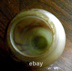 Beautiful antique, French, Peynaud art glass cabinet vase circa 1910, 5