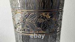 Beautiful original Daum Art Deco acid etched and patined glass vase. Circa 1920