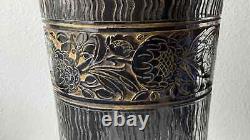 Beautiful original Daum Art Deco acid etched and patined glass vase. Circa 1920
