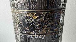 Beautiful original Daum Art Deco acid etched and patined glass vase. Circa 1920