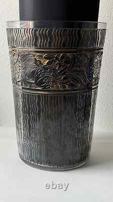Beautiful original Daum Art Deco acid etched and patined glass vase. Circa 1920