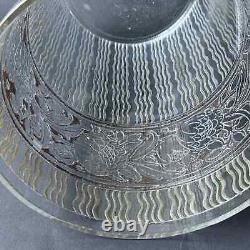 Beautiful original Daum Art Deco acid etched and patined glass vase. Circa 1920