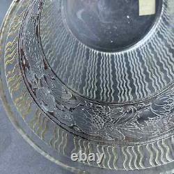 Beautiful original Daum Art Deco acid etched and patined glass vase. Circa 1920