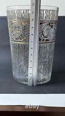 Beautiful original Daum Art Deco acid etched and patined glass vase. Circa 1920