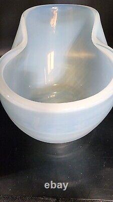 Beautiful, rare antique French opaline opalescent glass vase