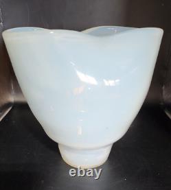 Beautiful, rare antique French opaline opalescent glass vase