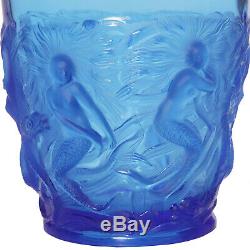 Blue French Verlys Mermaid Vase