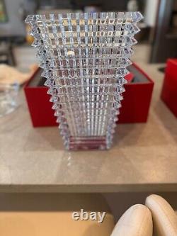 Brand New In Box Baccarat Eye Rectangular Vase Large BNIB