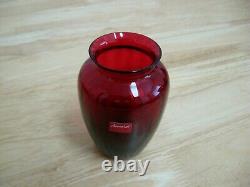 Bud Vase by Baccarat of France Ruby Red Naiades French Crystal Pristine