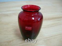 Bud Vase by Baccarat of France Ruby Red Naiades French Crystal Pristine