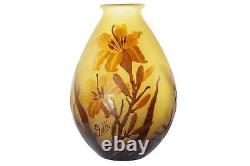 C1900 French Galle Cameo glass vase 8 3/8