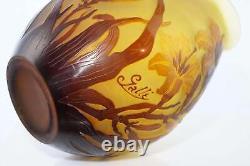 C1900 French Galle Cameo glass vase 8 3/8
