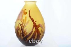 C1900 French Galle Cameo glass vase 8 3/8