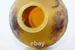 C1900 French Galle Cameo glass vase 8 3/8