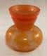 Charles Schneider French Art Deco Glass Miniature Orange Cameo Cut Vase