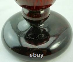 Charles Schneider Le Verre Francais Cardemines Red Cameo Vase