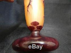 Charles Schnieder Le Verre Francais Art Deco Cameo Art Glass Epinettes Vase