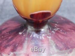 Charles Schnieder Le Verre Francais Art Deco Cameo Art Glass Epinettes Vase