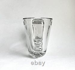 Chic French Antique Art Deco Heavy Blown Glass Vase, Possibly Schneider AS IS