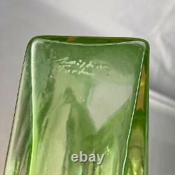 Christian Tortu French Art Glass Square Vases, Set of Three, France Signed